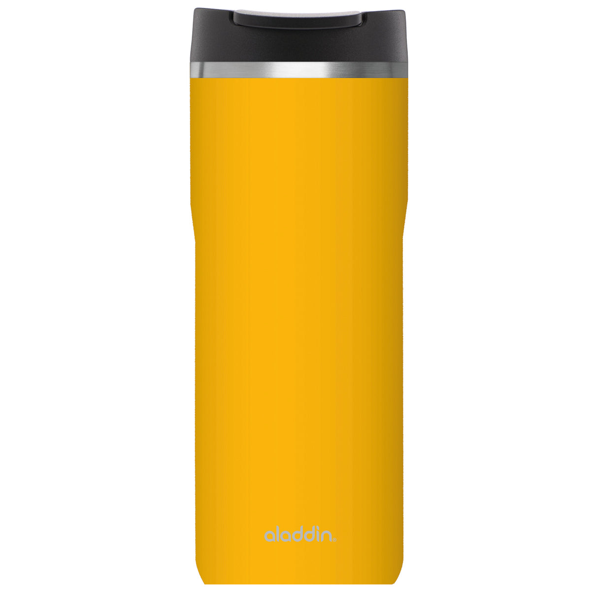 Gelber ALADDIN Thermobecher Barista mit 470 ml Fassungsvermögen, isoliert und ideal für unterwegs.