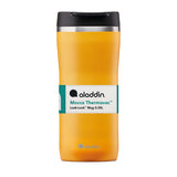 Gelber ALADDIN Thermobecher Barista mit 350 ml Fassungsvermögen, isoliert und perfekt für unterwegs.