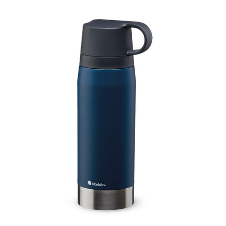 ALADDIN Thermobecher in Navy-Blau, 1100 ml, aus Edelstahl mit Deckel, isoliert für heiße und kalte Getränke.