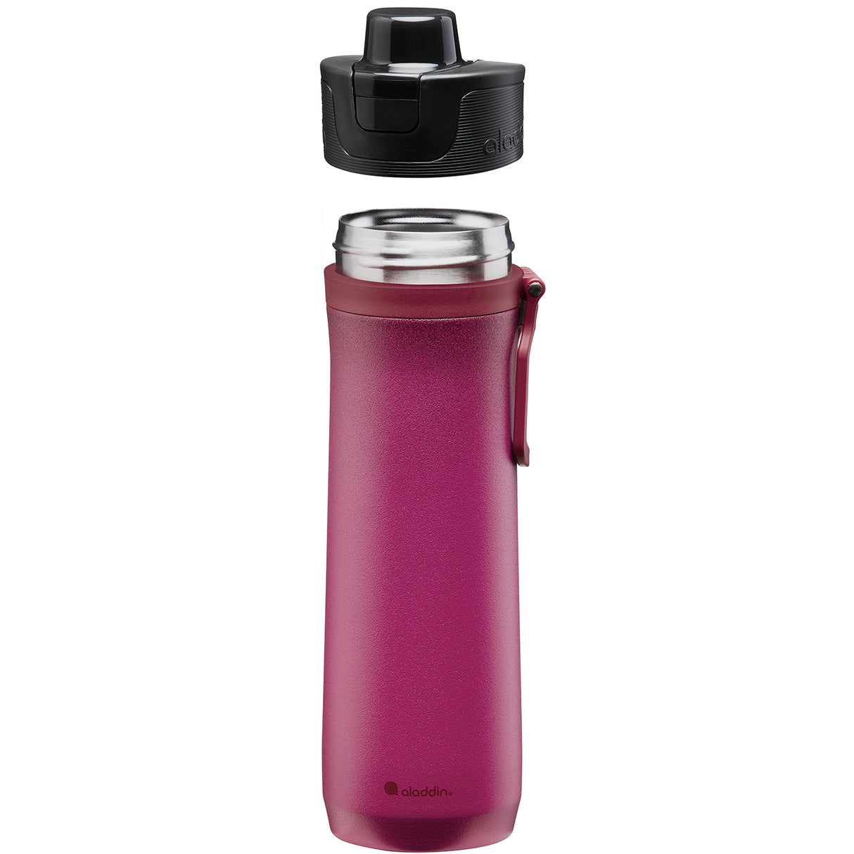 Aladdin Isolierflasche im burgundfarbenen Sports Thermavac Design, langlebig und isolierend für heiße oder kalte Getränke.