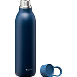 Blaue ALADDIN Isolierflasche CITY LOOP, 600 ml, aus Edelstahl, mit doppelter Wand für heiße und kalte Getränke.