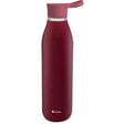 Rote ALADDIN Isolierflasche CITY LOOP, 600 ml, mit Doppelwandisolierung und Trinkverschluss, auf einem weißen Hintergrund.