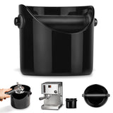 DREAMFARM Kaffeesatz-Behälter aus Edelstahl, ideal zum Sammeln von Kaffeesatz in modernem Design.