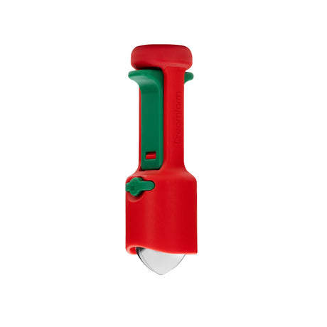 DREAMFARM Obst-Entkerner HULLAPIT in Rot, 12,5 cm, aus Edelstahl, zum Entkernen von Obst wie Äpfeln und Pfirsichen
