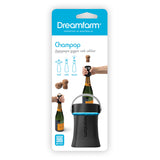 Schwarzer DREAMFARM Sektenkorker, CHAMPOP, 4,5 cm, aus Kunststoff, für Getränke- oder Flaschenverschluss, detailreiche Perspektive