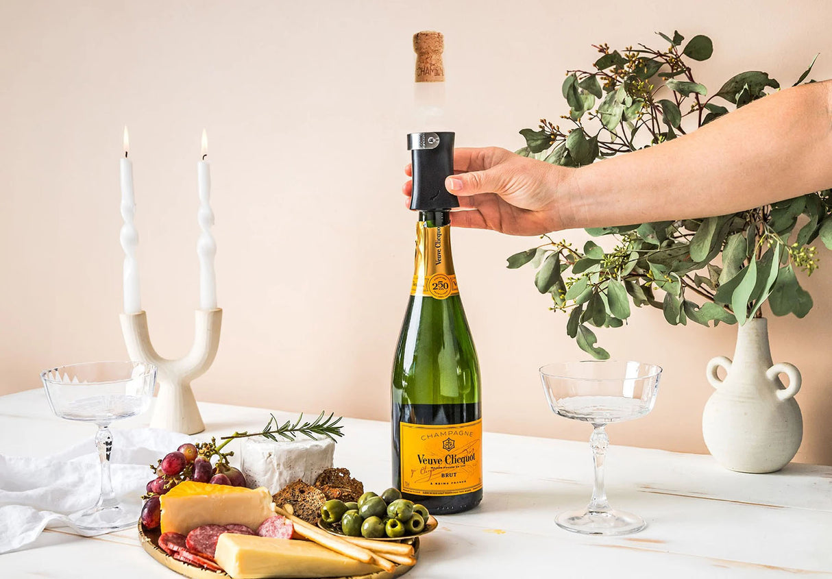 Korkenverschluss von Dreamfarm Champop, langlebiges Edelstahldesign, ideal zum sicheren Verschließen von Flaschen und Behältern