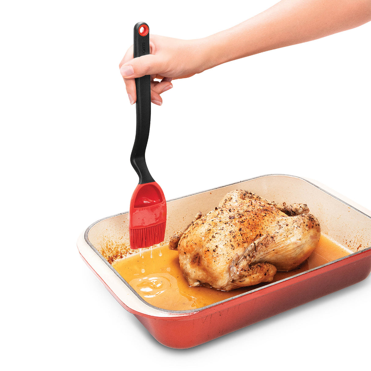 DREAMFARM Kochpinsel BRIZZLE aus Silikon mit Edelstahlgriff zum Kochen und Backen, flexible Bürste für Lebensmittel.