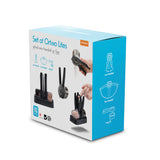 DREAMFARM Gewürzmühlen Set ORTWO Lite in Schwarz, elegantes Küchenzubehör mit zwei Mühlen für Gewürze und Kräuter