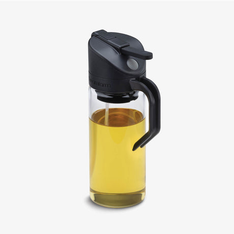 DREAMFARM Ölsprüh-Flasche OILEROO in Schwarz, 400 ml, handliche Ölzerstäuber für Küche und Garten.