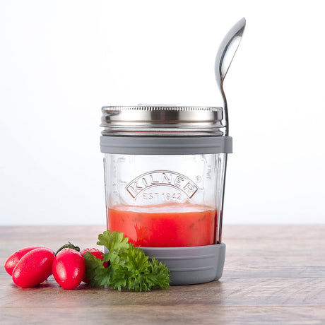 Kilner Suppenglas aus 2. Wahl mit beschädigter Verpackung, transparentes Glas für Suppen und Flüssigkeiten