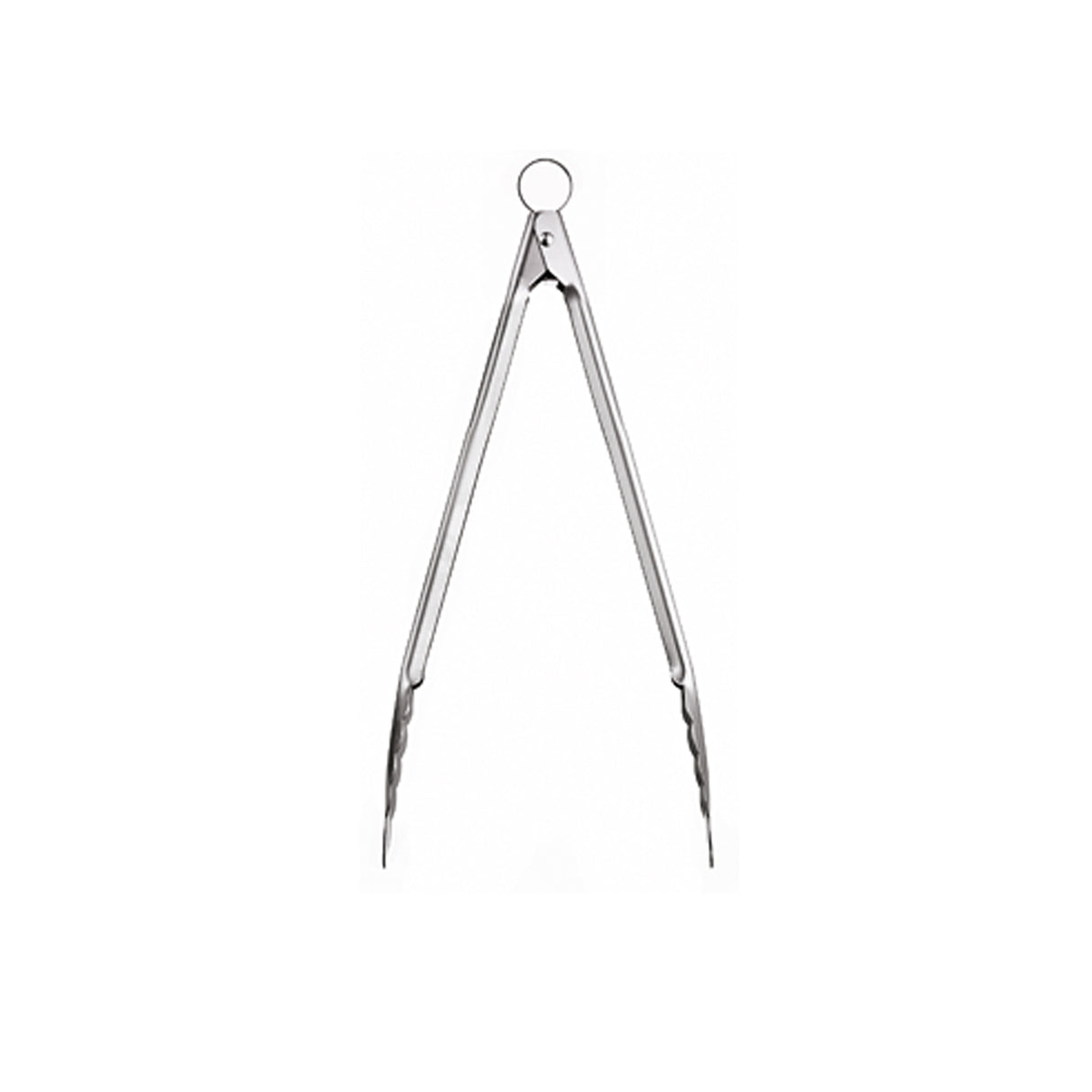 Edelstahl-Küchenzange von CUISIPRO, 30 cm lang, mit gebogenen Griffen zum Greifen und Servieren von Speisen.