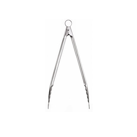 Edelstahl-Küchenzange von CUISIPRO, 30 cm lang, mit gebogenen Griffen zum Greifen und Servieren von Speisen.