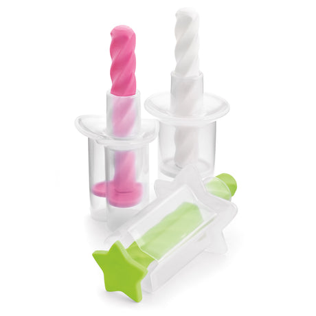Mini Eiscreme-Sandwich Hersteller von CUISIPRO, 3er Set, zeigt kleine Sandwich-Formen für Eiscreme.