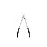 Schwarze Küchenzange mit Antihaft-Silikonenden, 24 cm lang, von CUISIPRO, ideal zum Wenden und Servieren in der Küche