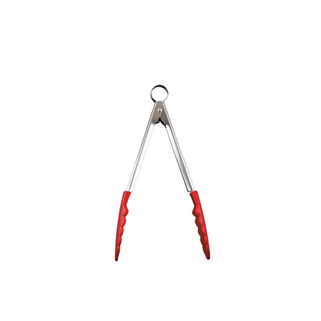 Rote Küchenzange mit Antihaft-Silikonenden, 24 cm lang, von CUISIPRO, ideal zum Wenden und Servieren von Speisen
