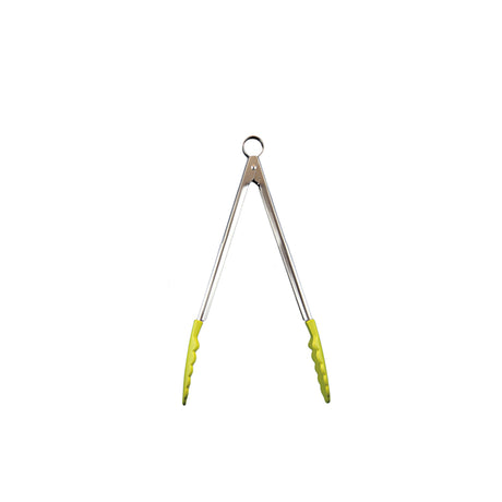 Grüne Küchenzange mit Antihaft-Silikonenden, 30 cm lang, von CUISIPRO, ideal zum Wenden und Servieren in der Küche