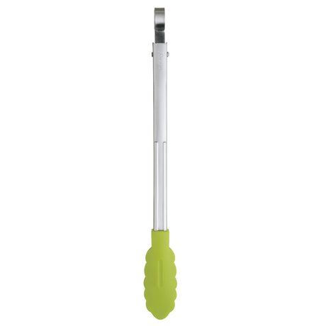 Grüne Küchenzange mit Antihaft-Silikonenden, 30 cm lang, von CUISIPRO, geeignet zum Wenden und Servieren in der Küche