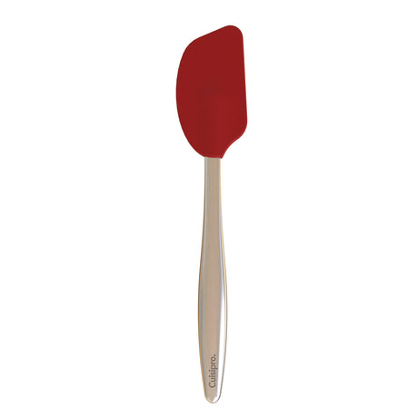 Roter Mini Silikonschaber mit Edelstahlgriff, 20 cm Länge, ideal zum Kochen und Backen, von CUISIPRO