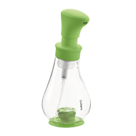Grüner Seifenschaumspender aus Kunststoff, 390 ml, von CUISIPRO, mit Pumpmechanismus für Seifenschaum.