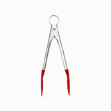 Rote Mini-Küchenzange mit Verschluss, 18 cm lang, von CUISIPRO, zum Küchenkochen und Servieren.