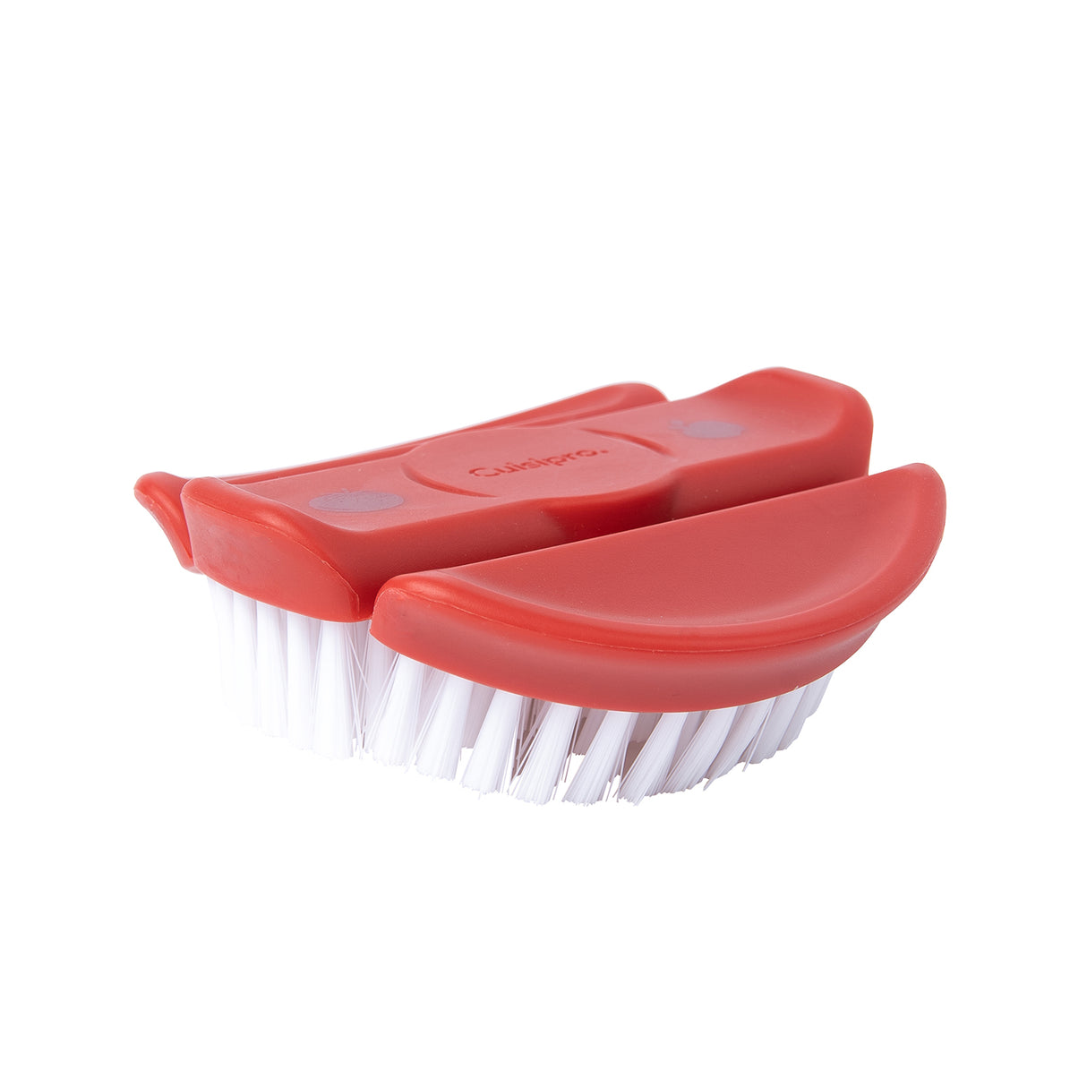 Flexible Gemüsebürste von CUISIPRO in Rot, 8,6 cm, mit weichen Borsten zum Reinigen von Gemüse.