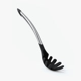 Eleganter CUISIPRO Spaghettilöffel aus satiniertem Edelstahl, 31cm, in drei Farben, perfekt zum Servieren von Pasta.