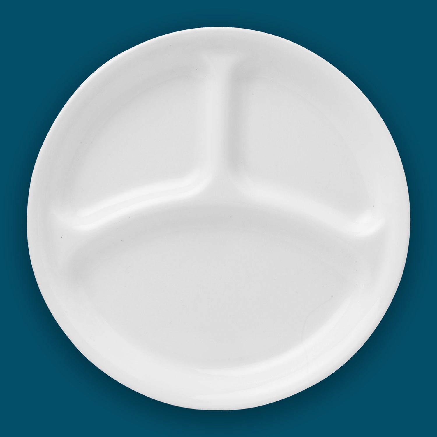 Corelle Abteilteller Winter Frost, 2 Größen, weiße Keramikteller mit frostigem Schneemuster, für winterliche Tischdekorationen