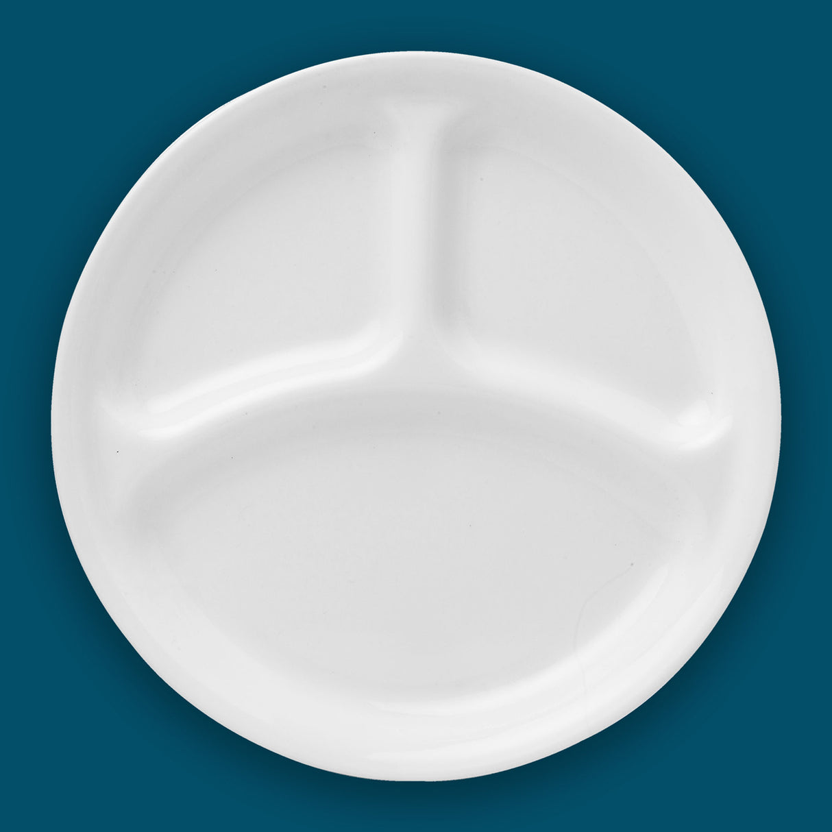 Corelle Abteilteller Winter Frost, 2 Größen, weiße Keramikteller mit frostigem Schneemuster, für winterliche Tischdekorationen