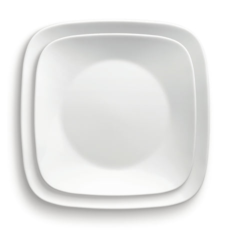 Weiße Speiseteller von Corelle, 22,9 cm, aus langlebigem Porzellan, klar und schlicht, perfekt für den täglichen Gebrauch.