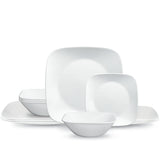 Weiße Speiseteller von Corelle, 26,7 cm, aus der Serie Pure White, mit glatter Oberfläche und elegantem Design.