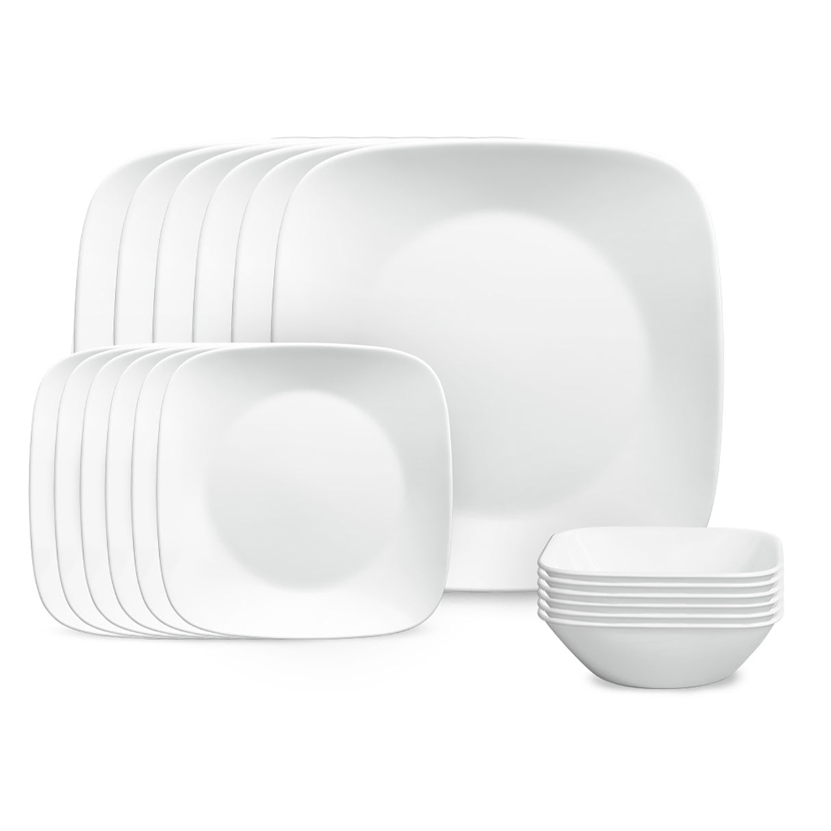 Weiße Speiseteller von Corelle, 26,7 cm, aus der Serie Pure White, zeigt einen eleganten, runden Essgeschirr mit glatter Oberfläche.