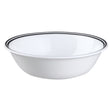Corelle Müslischale City Block, weiße Frühstücksschale mit modernem Stadtmuster, ideal für Müsli und Frühstücksgerichte