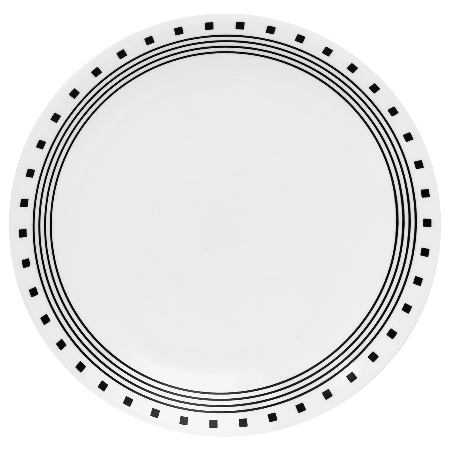 Corelle Speiseteller City Block, 10,25 Zoll, weißer Teller mit modernem urbanem Design, perfekt für Mahlzeiten und Präsentationen