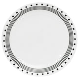 Corelle Speiseteller City Block, 10,25 Zoll, weißer Teller mit modernem urbanem Design, perfekt für Mahlzeiten und Präsentationen
