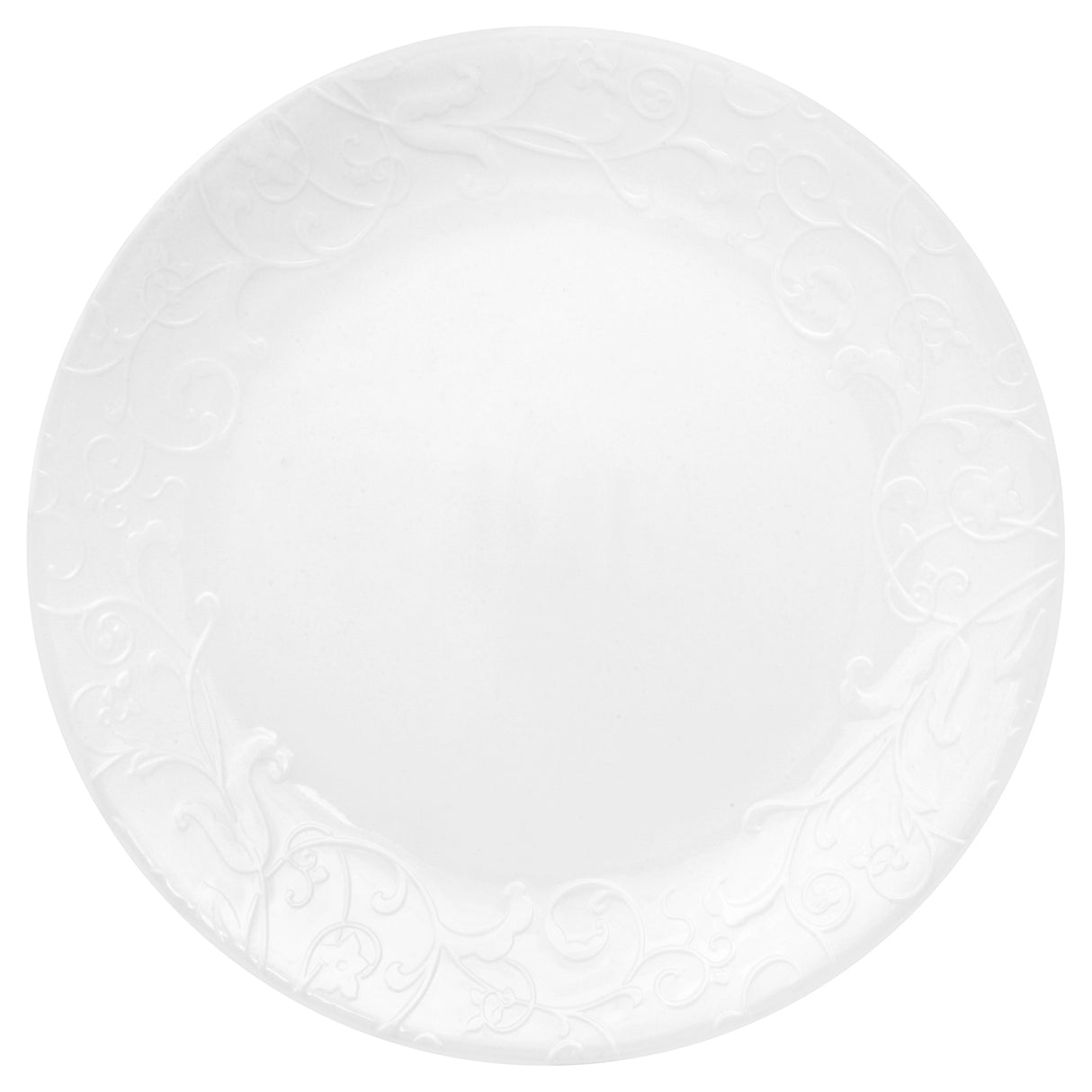 Weiße Speiseteller Bella Faenza von Corelle, 26 cm Durchmesser, glatte Keramikoberfläche, elegantes Design, flacher Teller