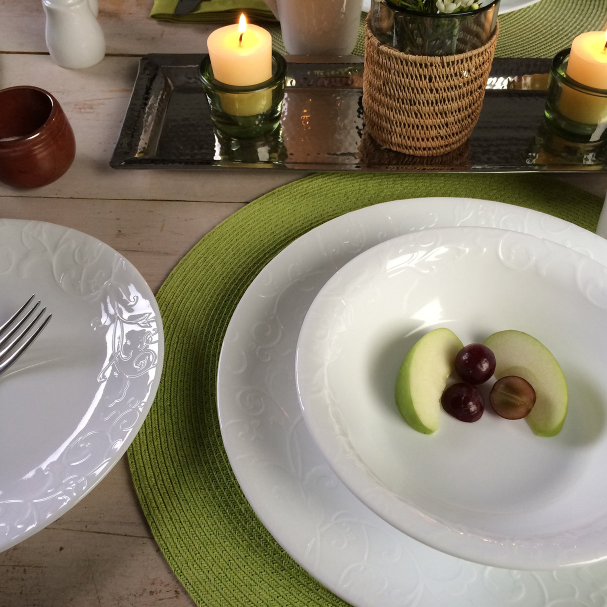 Corelle Müslischale Bella Faenza mit blauer Blumenmuster, dekorative Keramikschale für Müsli und Frühstück.