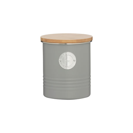 Typhoon Living Collection Vorratsbehälter für Tee, 1 Liter, pastellgrau, aus Kunststoff, luftdicht verschließbar