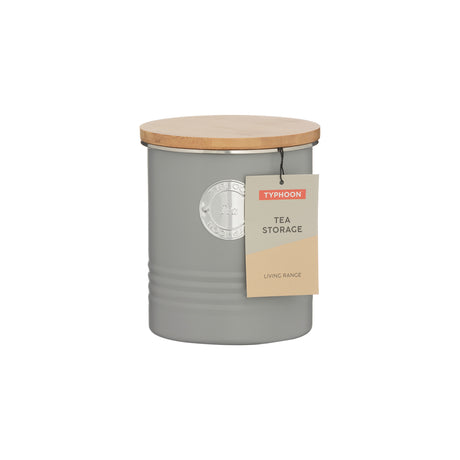 Typhoon Living Collection Vorratsbehälter Tee in pastellgrau, 1 Liter, luftdichter Aufbewahrungsbehälter für Tee und Lebensmittel