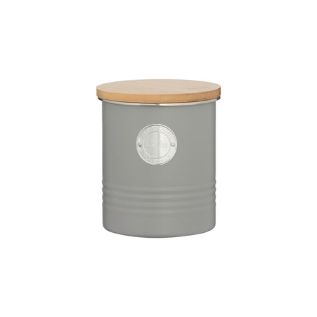 Typhoon Living Collection Vorratsbehälter für Kaffee in Pastellgrau, 1 Liter, mit transparentem Deckel und eleganter Gestaltung