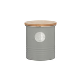 Typhoon Living Collection Vorratsbehälter für Zucker, 1 Liter, pastellgrau, aus Keramik mit Deckel