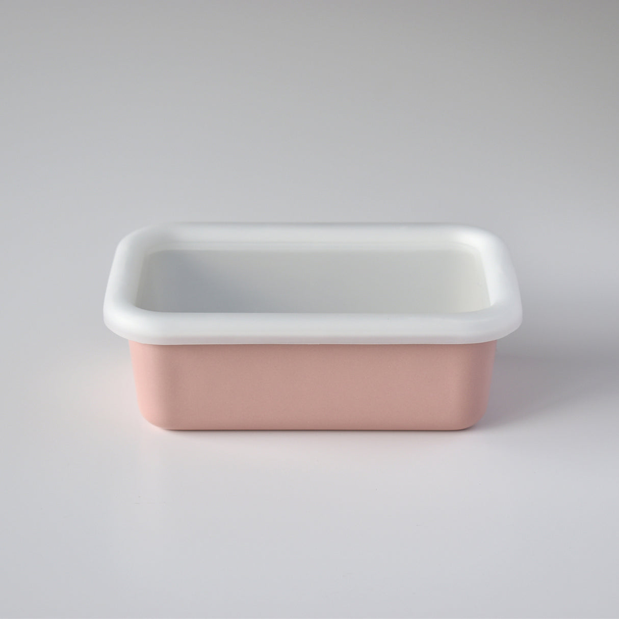 HoneyWare Color Line Emaille Frischhaltedose in Rosa, flach, 0,42L, mit Deckel, langlebige und stilvolle Vorratsdose