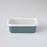 HoneyWare Color Line Emaille Frischhaltedose Petrol S, flach, 0,42L, mit Deckel, für Lebensmittelaufbewahrung