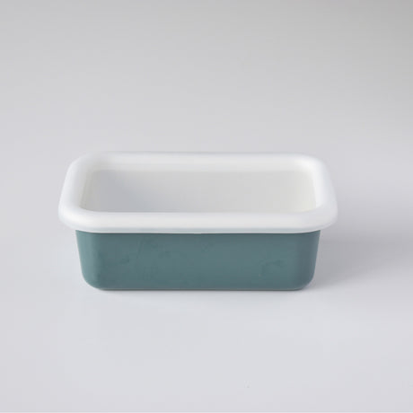 HoneyWare Color Line Emaille Frischhaltedose Petrol S, flach, 0,42L, mit Deckel, für Lebensmittelaufbewahrung