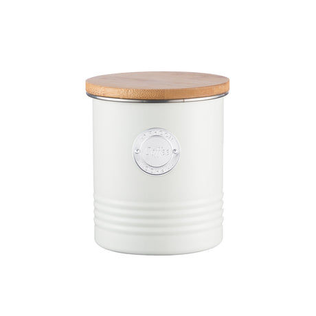 Typhoon Living Collection Vorratsbehälter für Kaffee, 1 Liter, pastellcreme, mit transparentem Deckel, stilvoll und funktional