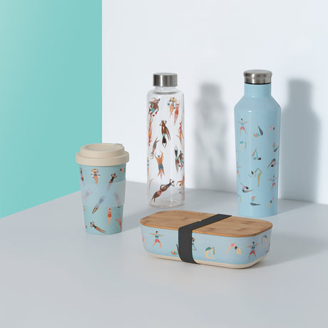 Trinkflasche aus Glas von Typhoon, PURE | ACTIVE, 600 ml, mit Schraubverschluss und transparentem Design.