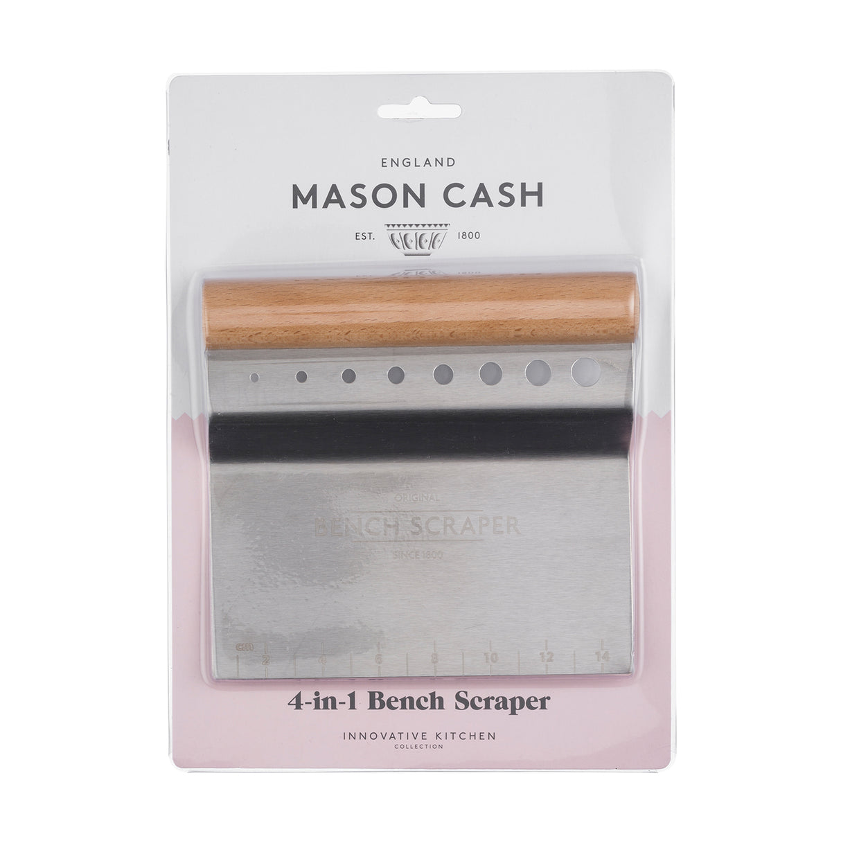 Mason Cash Teig- und Kräuterschneider 4-in-1 mit verschiedenen Schneideaufsätzen, ideal zum Zerkleinern von Teig und Kräutern.