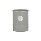 Pastellgrauer Typhoon Living Collection Utensilienbehälter aus Kunststoff, 1,7 Liter, mit Griffen und transparentem Deckel
