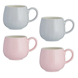 Geprägte wabenförmige Tasse von Mason Cash, 350 ml, in zwei Farben, detailreiche Oberfläche, elegante Küchenaccessoire