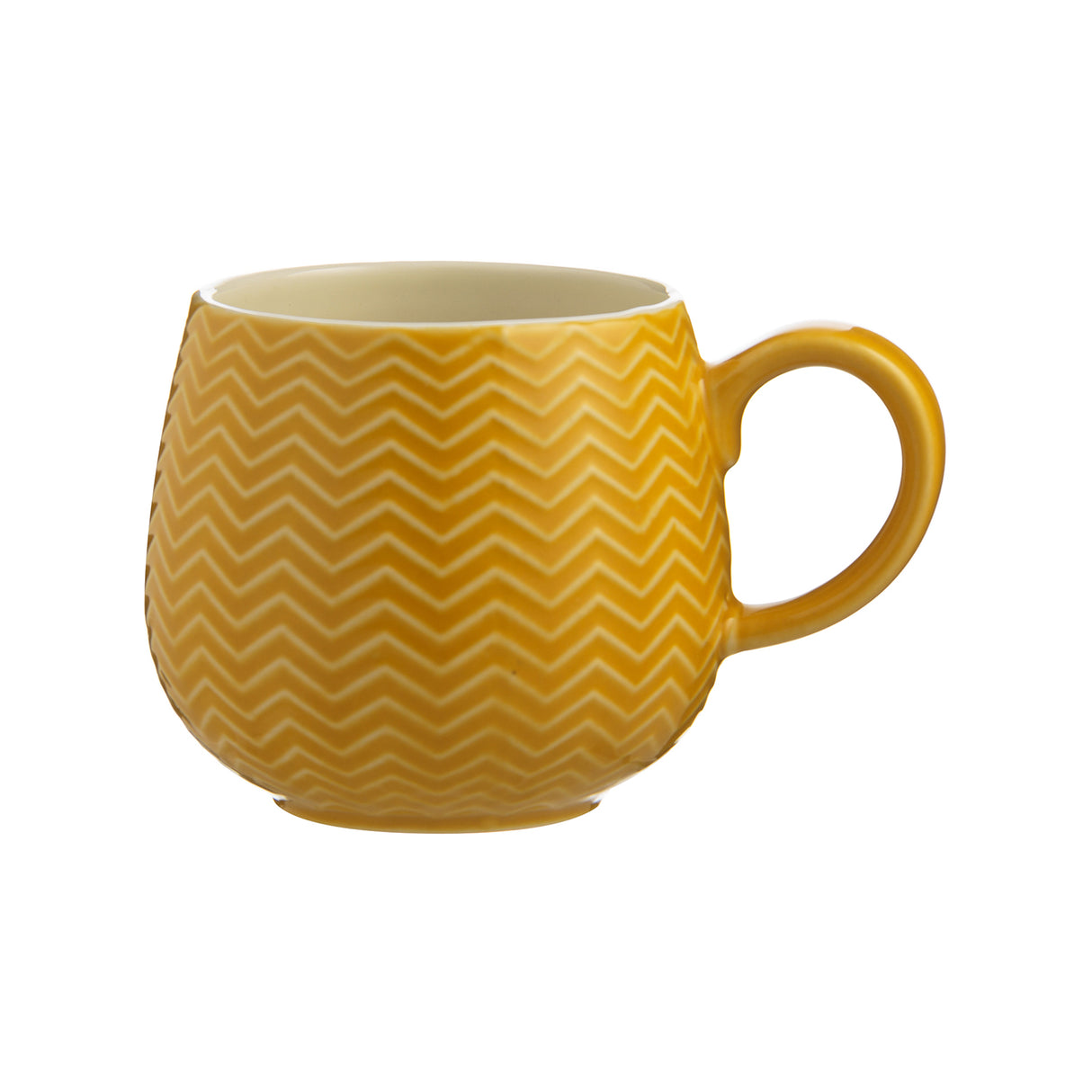 Geprägte Mason Cash Tasse mit Zacken, 350 ml, in zwei Farben, Keramiktasse für Kaffee oder Tee, detaillierte Oberfläche