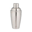 Silberner Cocktail-Shaker von Viners, 500 ml, aus Edelstahl, liegt auf einem Bar-Tresen, bereit zum Mixen von Cocktails.